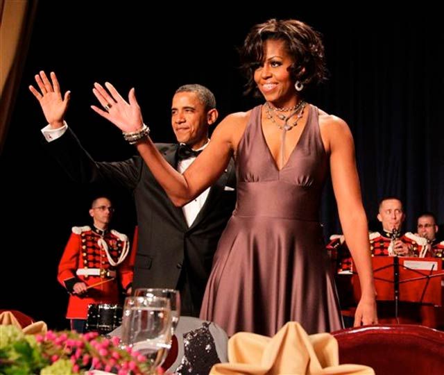 The President and First Lady Michelle Obama